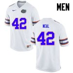 Men's Florida Gators #42 Keanu Neal NCAA Nike White Authentic Stitched College Football Jersey HOU8862PB